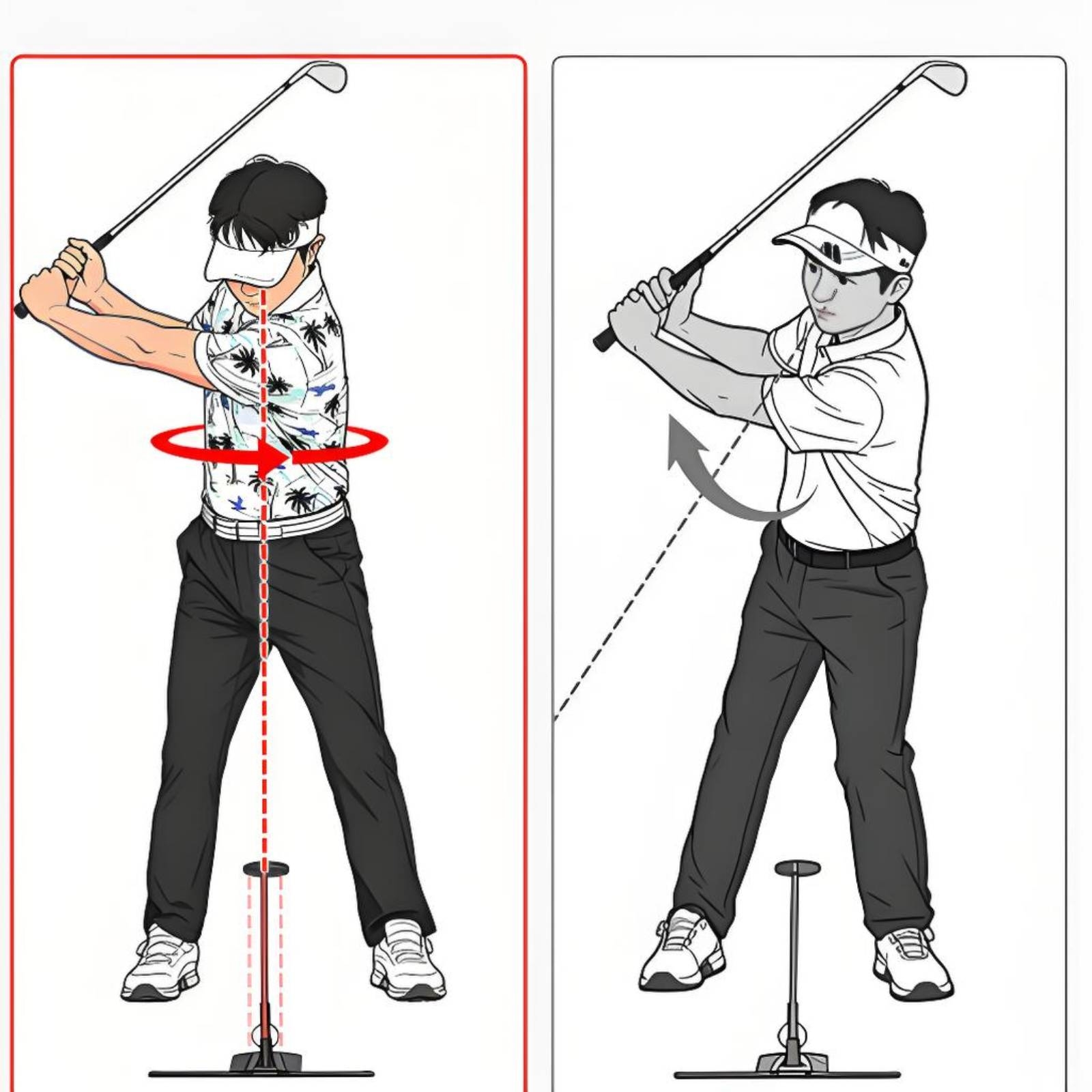 Golf Equipment Guide - Тренажер для гольфа с основанием, напольный,